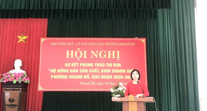 Phường Hoành Bồ tổ chức Hội nghị sơ kết phong trào thi đua “hộ nông dân sản xuất, kinh doanh giỏi”, giai đoạn 2020-2022
