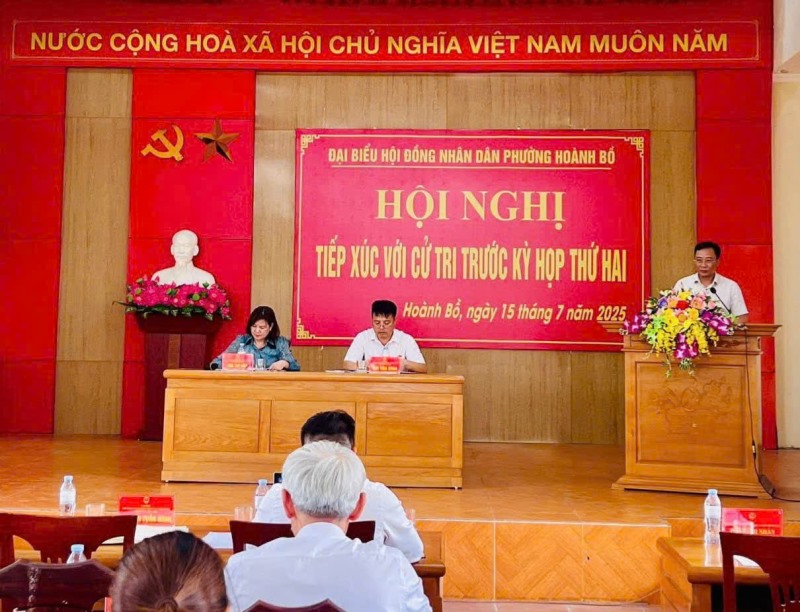 PHƯỜNG HOÀNH BỒ TỔ CHỨC HỘI NGHỊ TIẾP XÚC CỬ TRI TRƯỚC KỲ HỌP THỨ 2 HĐND PHƯỜNG, NHIỆM KỲ 2021 – 2026