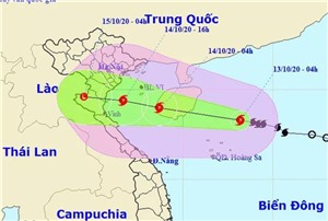 Bão số 7 hướng về Vịnh Bắc Bộ